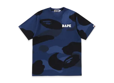 A BATHING APE Mega Color Camo Relaxed Fit Tee "Navy"