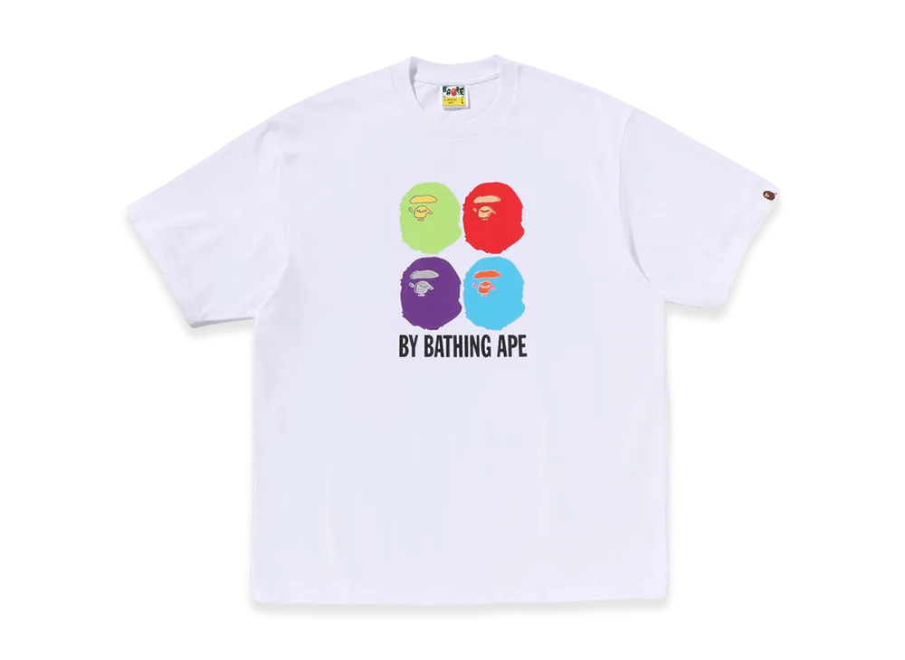 A BATHING APE Multi Ape Head By Bathing Ape Relaxed Fit Tee "White"