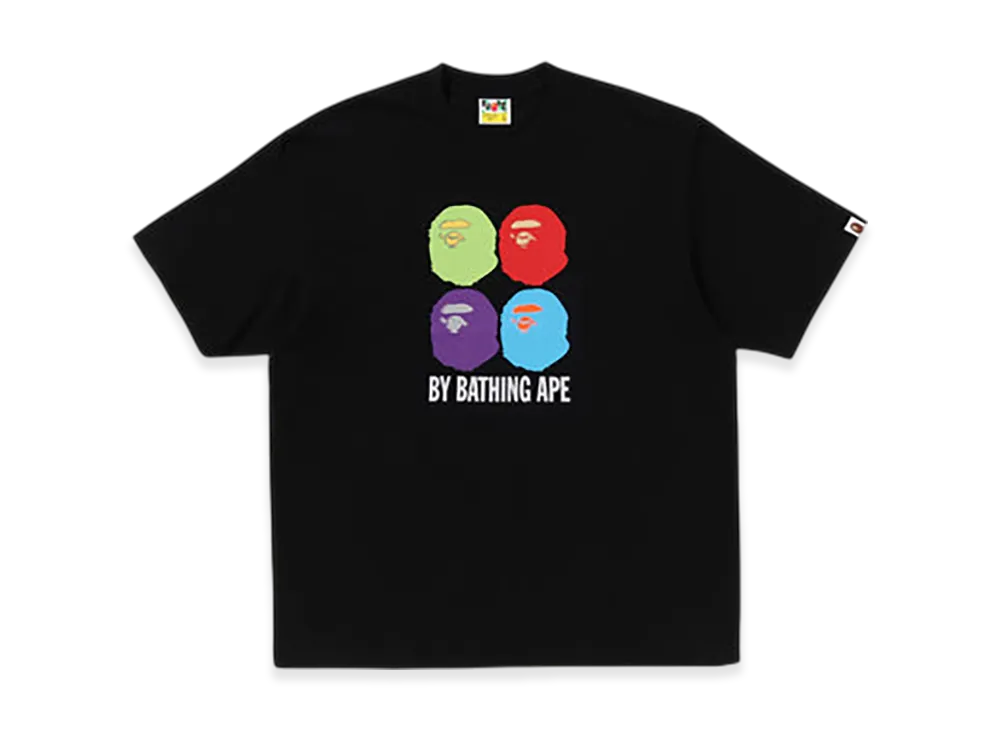 A BATHING APE Multi Ape Head By Bathing Ape Relaxed Fit Tee "Black"