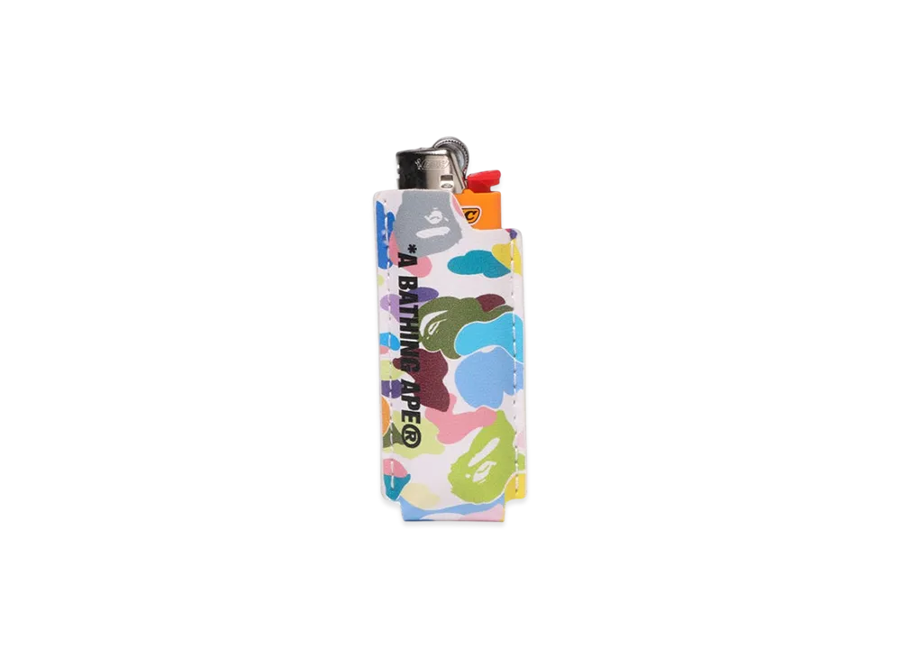 A BATHING APE Multi Camo Lighter Case "White"