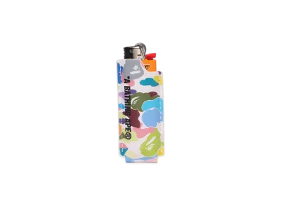 A BATHING APE Multi Camo Lighter Case "White"