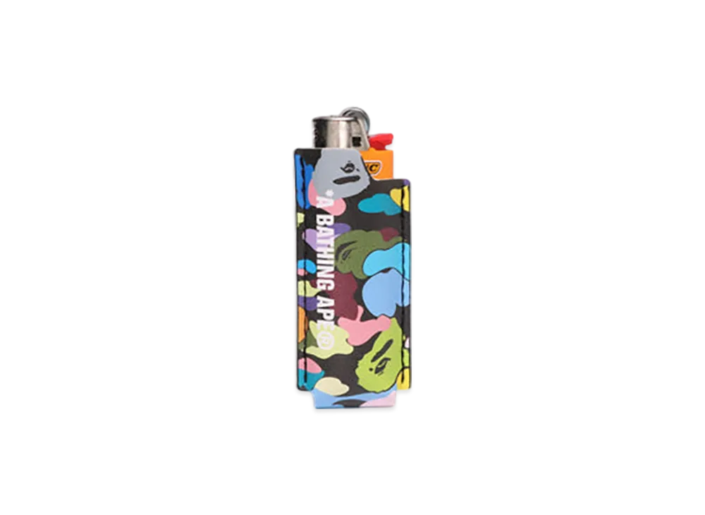 A BATHING APE Multi Camo Lighter Case "Black"