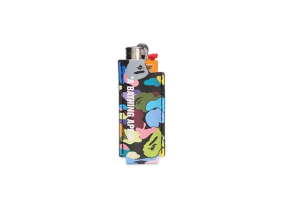 A BATHING APE Multi Camo Lighter Case "Black"