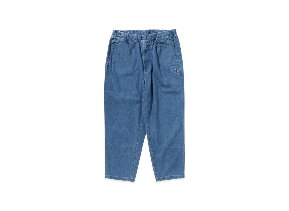 A BATHING APE One Point 1 Pleat Elasticated Denim Pants "Lightindi"