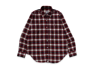 A BATHING APE One Point Check Shirt Bapec "Red"