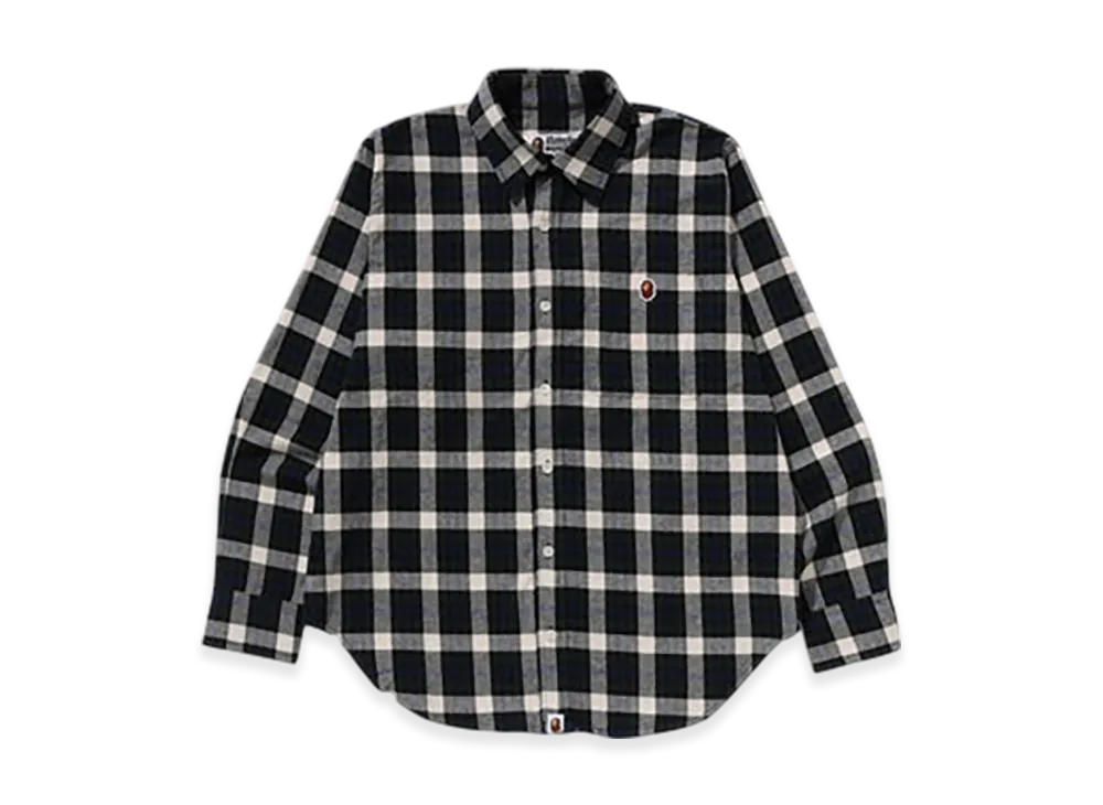 A BATHING APE One Point Check Shirt Bapec "Green"