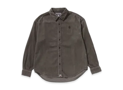 A BATHING APE One Point Flannel Check LS Shirt "Olive Drab"
