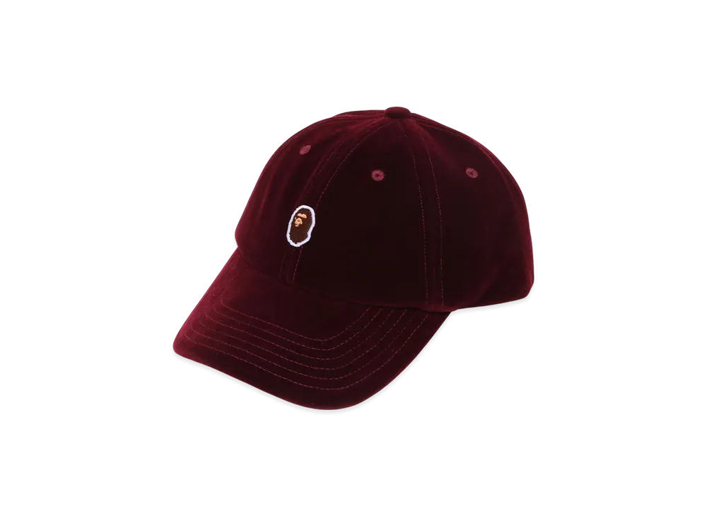 A BATHING APE One Point Panel Cap "Burgundy"