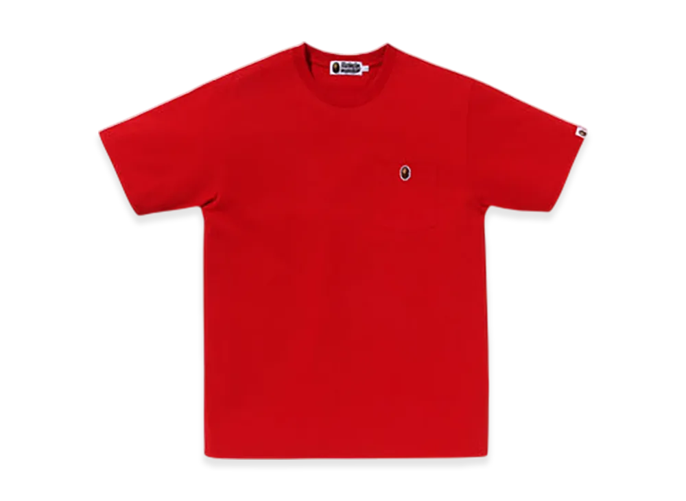 A BATHING APE One Point Pocket Tee "Red"