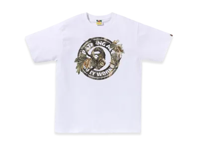 A BATHING APE Busy Works Tee "White/Brown"