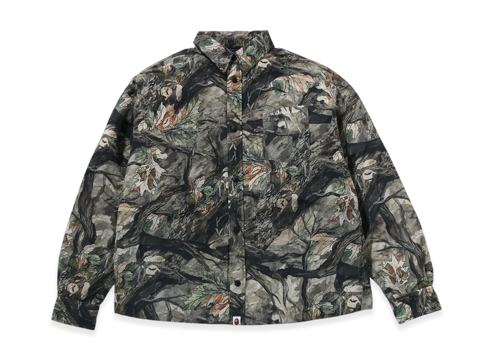 A BATHING APE Down Shirt Jacket "Brown"