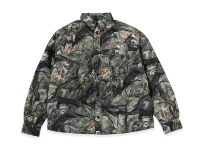 A BATHING APE Down Shirt Jacket "Brown"