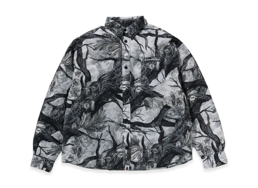 A BATHING APE Down Shirt Jacket "White"