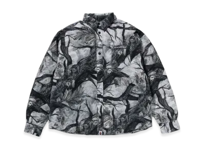 A BATHING APE Down Shirt Jacket "White"