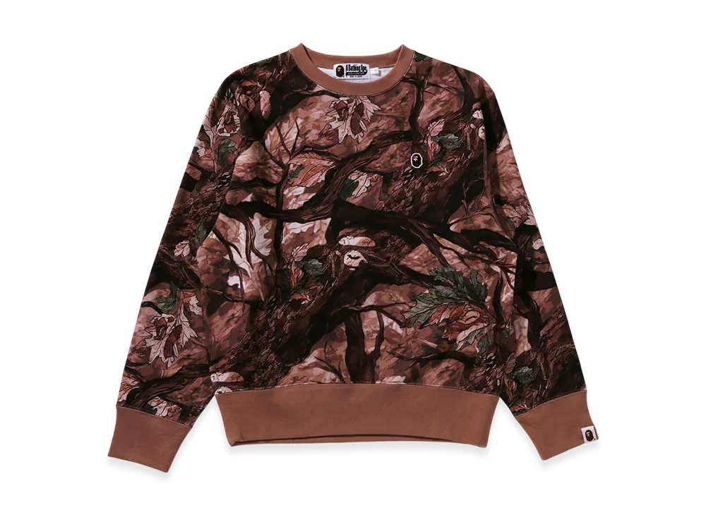 A BATHING APE Ladies' Crewneck Sweatshirt "Burgundy"