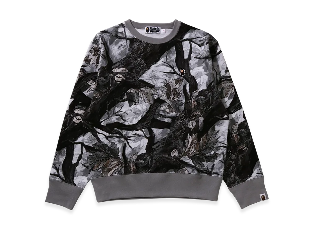 A BATHING APE Ladies' Crewneck Sweatshirt "White"