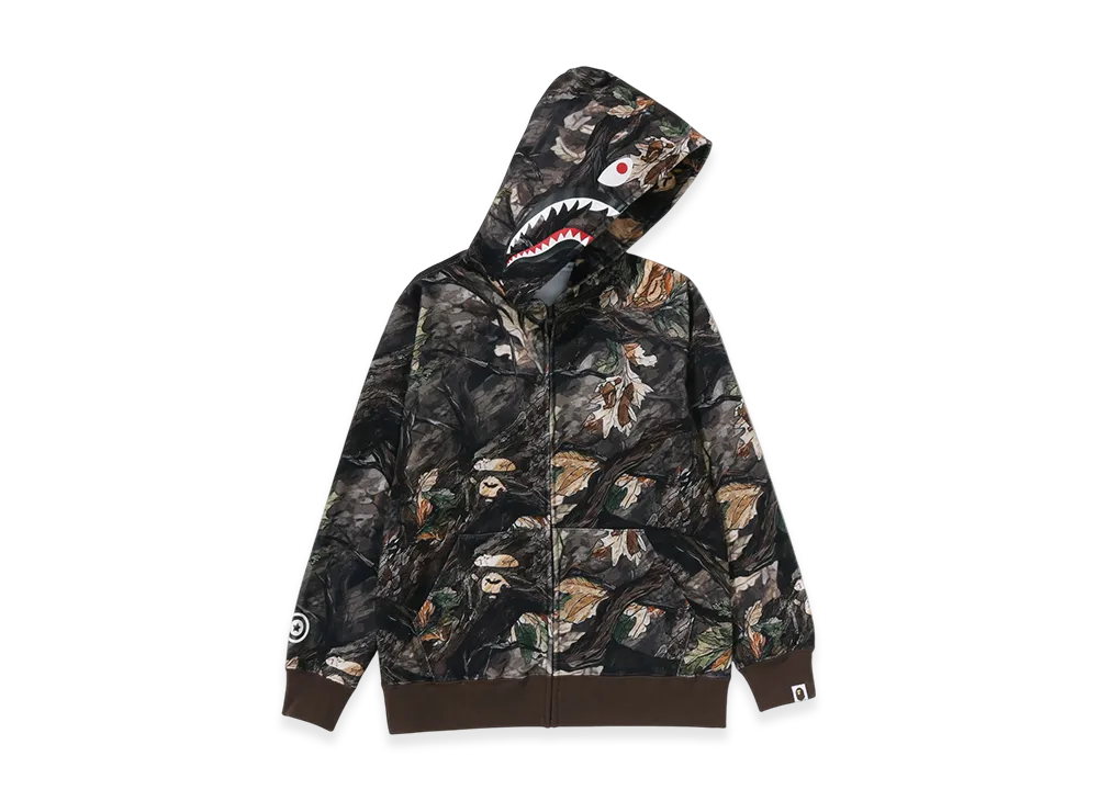 A BATHING APE Junior Shark Zip Hoodie "Brown"