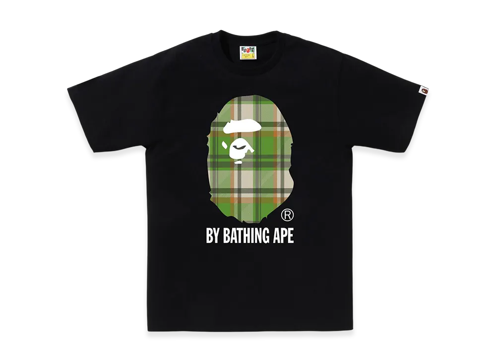 A BATHING APE Bape Check By Bathing Ape Tee "Black/Green"