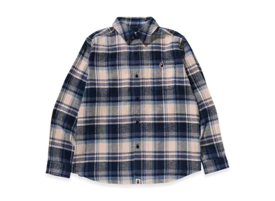 A BATHING APE Bape Check Shirt "Navy"