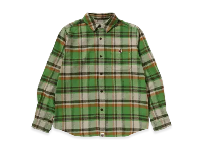 A BATHING APE Bape Check Shirt "Green"