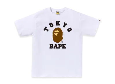 A BATHING APE College Tee "White"