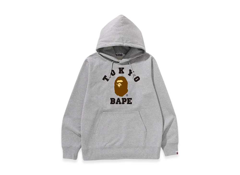 A BATHING APE College Pullover Hoodie "Gray"