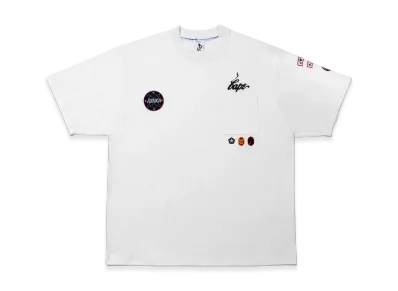 A BATHING APE BY KAZUKI KURAISHI Multi Patch Military Tee "White"