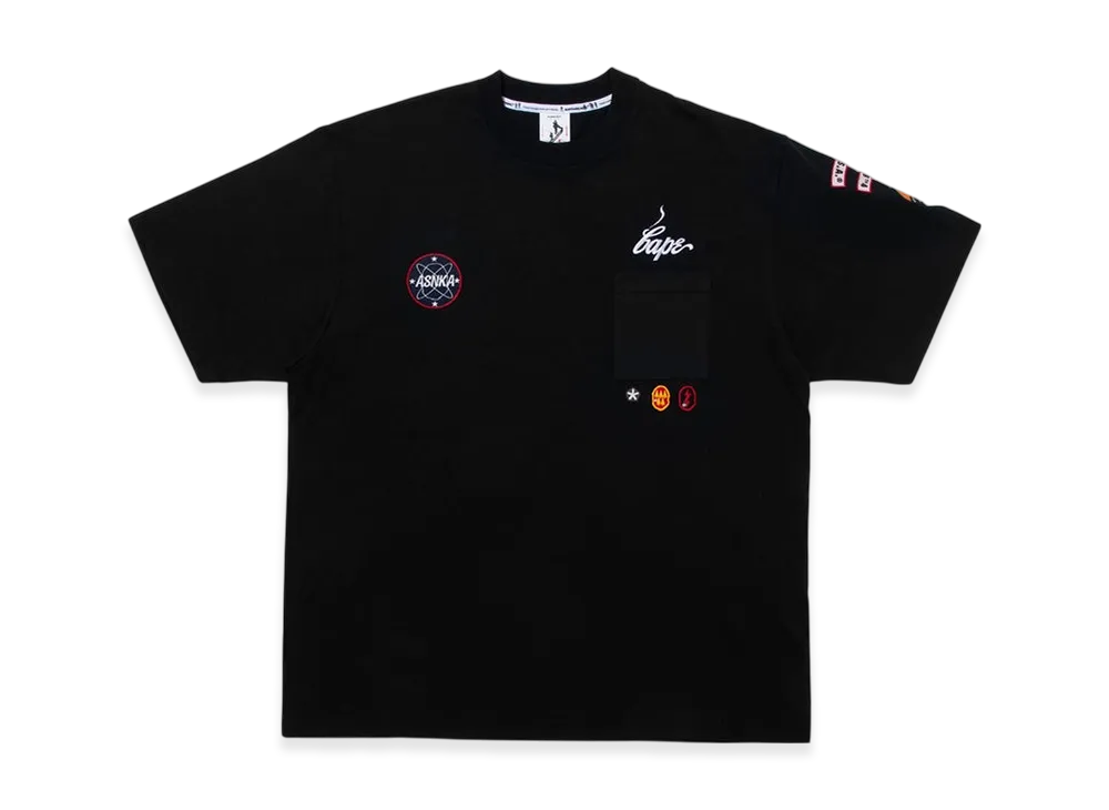 A BATHING APE BY KAZUKI KURAISHI Multi Patch Military Tee "Black"