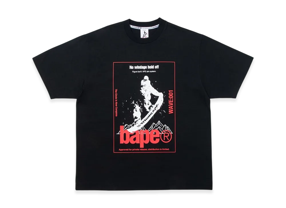 A BATHING APE BY KAZUKI KURAISHI Skate Relaxed Fit Tee "Black"