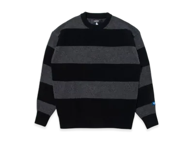 A BATHING APE BY KAZUKI KURAISHI Stripe Relaxed Fit Knit Sweater "Black"