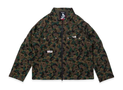 A BATHING APE BY KAZUKI KURAISHI Pixelate Camo Detachable Zip Jacket "Green"