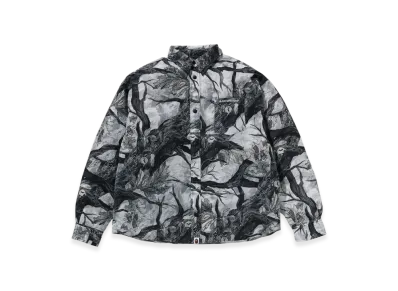 A BATHING APE Tree Edge Camo Down Shirt Jacket "White"
