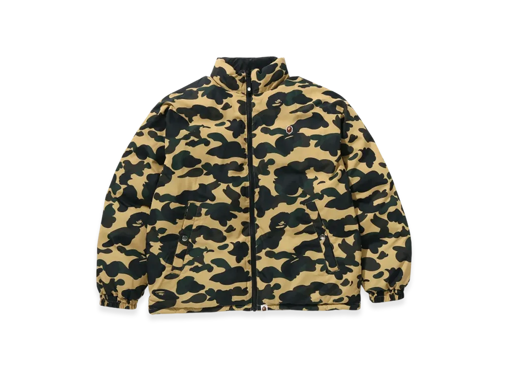 A BATHING APE 1st Camo Reversible Down Jacket "Yellow"
