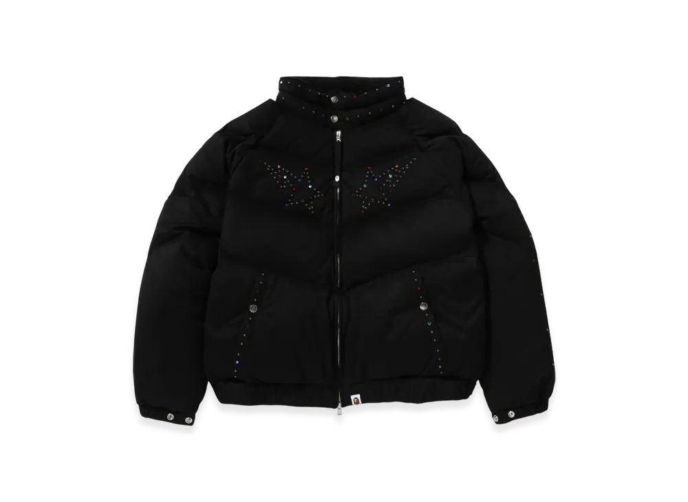 A BATHING APE Color Stone Down Jacket "Black"