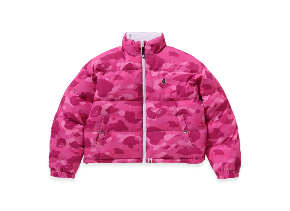 A BATHING APE Color Camo Reversible Down Jacket "Pink"