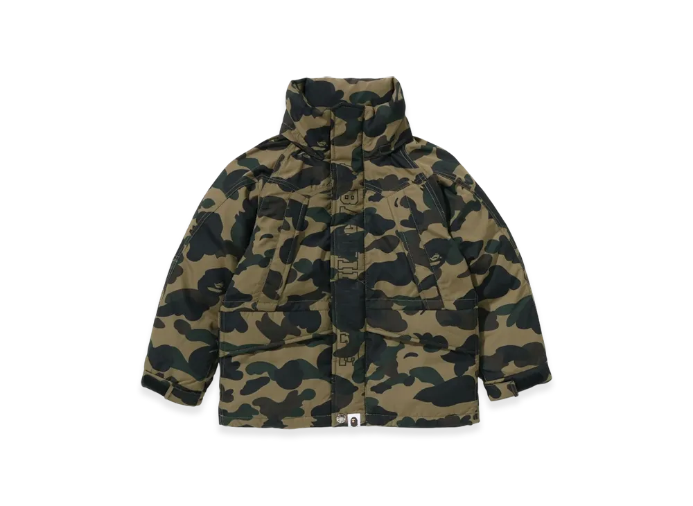 A BATHING APE Kids 1st Camo Snowboard Down Jacket "Green"