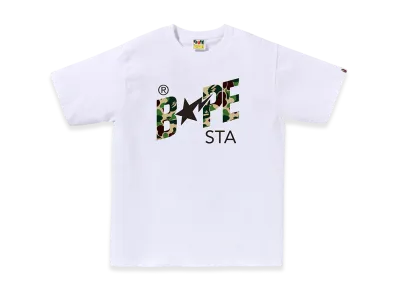 A BATHING APE Bape Sta Logo Tee "White/Green"