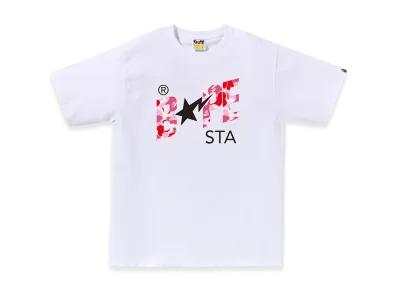 A BATHING APE Bape Sta Logo Tee "White/Pink"