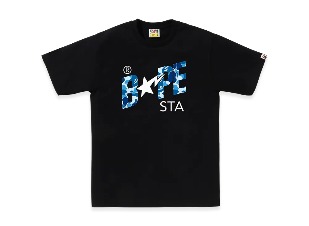 A BATHING APE Bape Sta Logo Tee "Black/Blue"