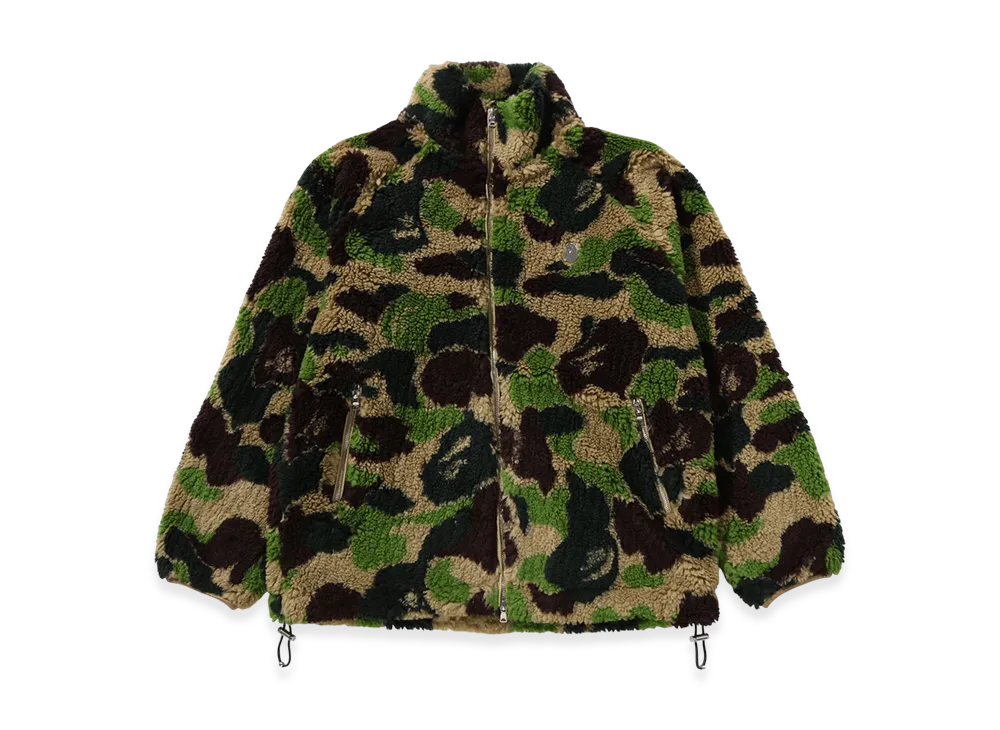 A BATHING APE Metal One Point Boa Jacket "Green"