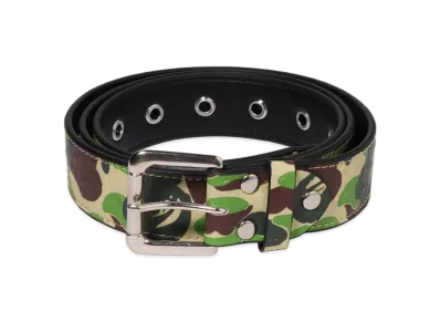 A BATHING APE Pu Ostrich Belt "Green"