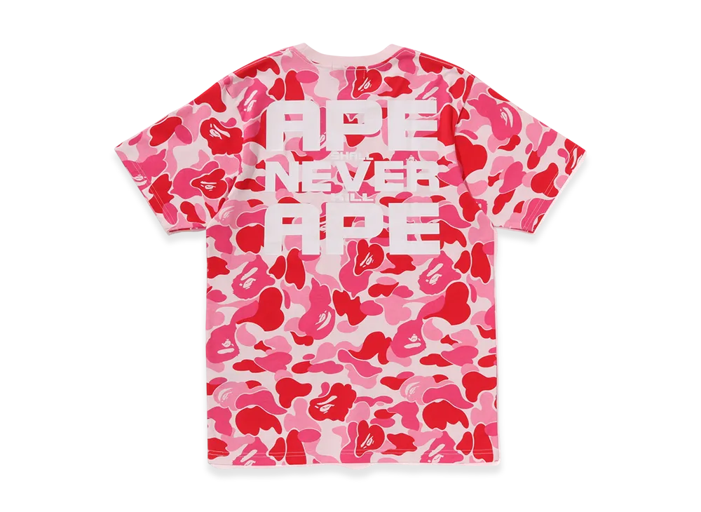A BATHING APE Abc Camo Asnka Tee "Pink"
