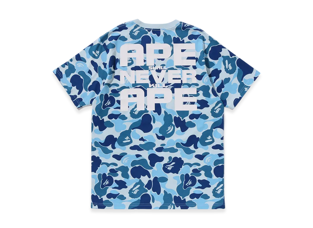 A BATHING APE Abc Camo Asnka Tee "Blue"