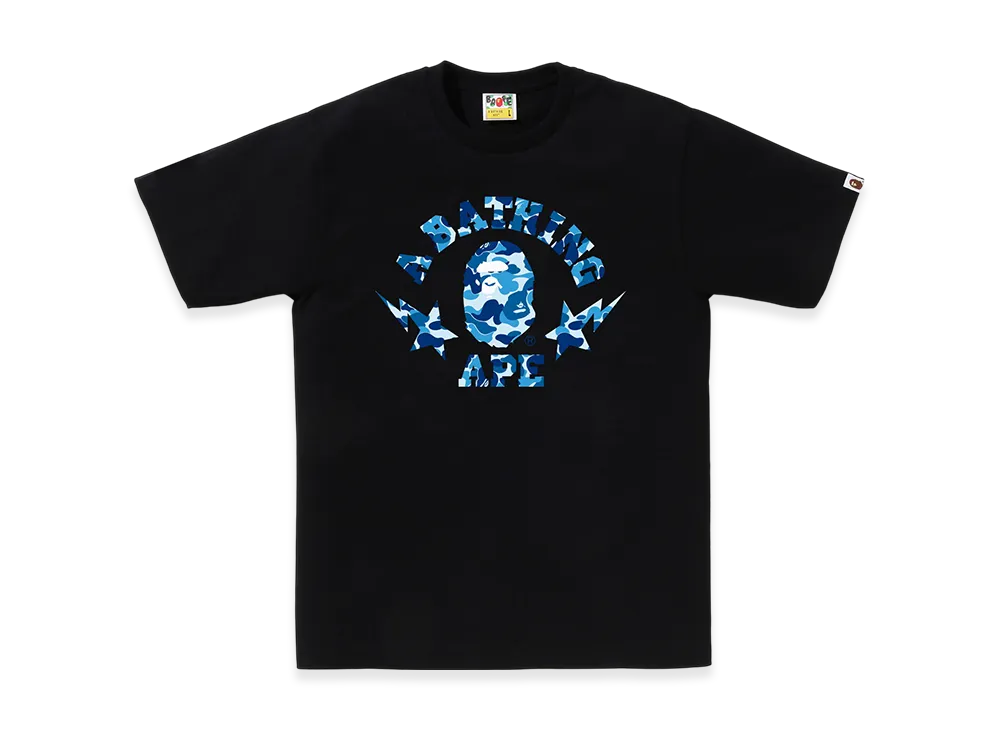 A BATHING APE Abc Camo Sta College Tee "Black/Blue"