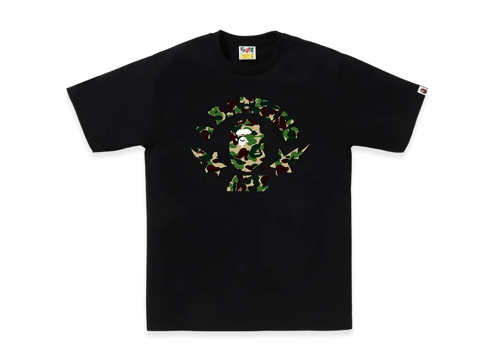 A BATHING APE Abc Camo Sta College Tee "Black/Green"