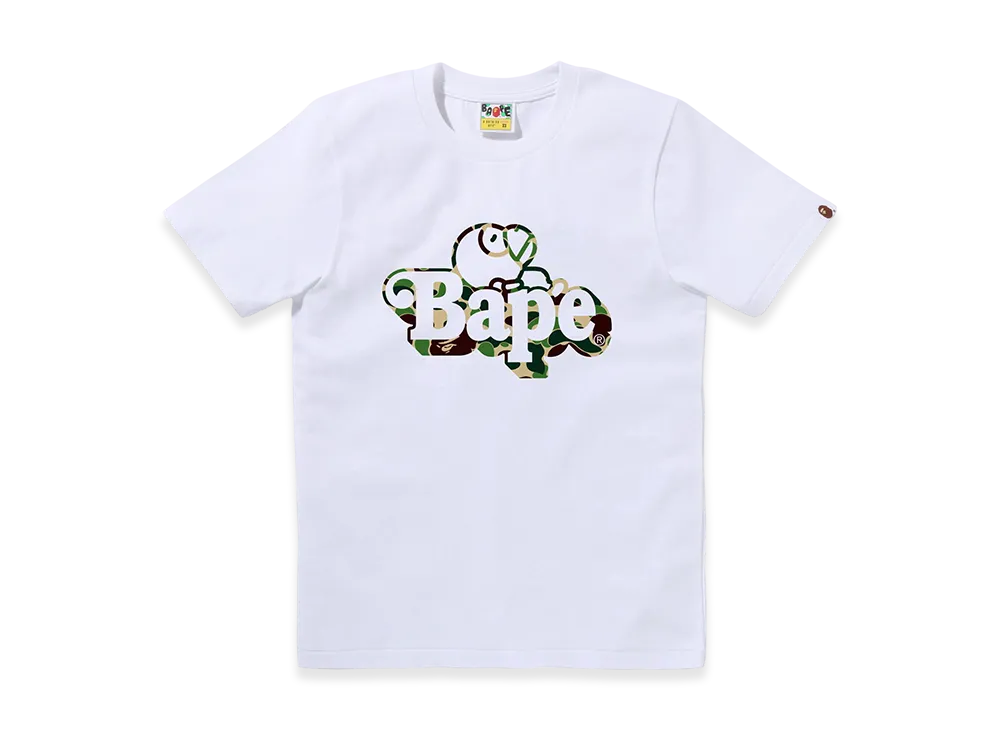 A BATHING APE Ladies Milo On Bape Tee "White/Green"
