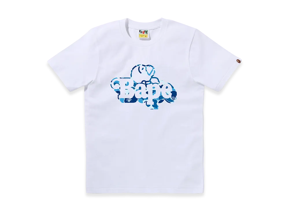 A BATHING APE Ladies Milo On Bape Tee "White/Blue"