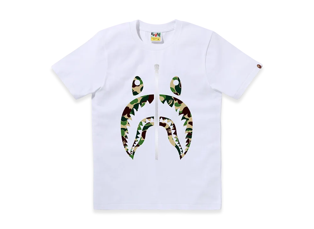 A BATHING APE Ladies Shark Tee "White/Green"