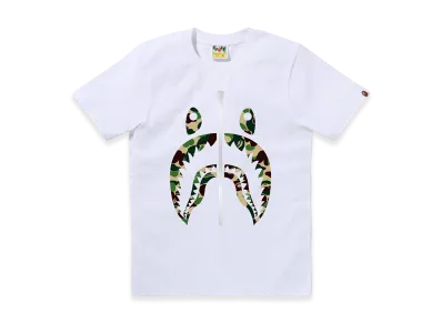A BATHING APE Ladies Shark Tee "White/Green"