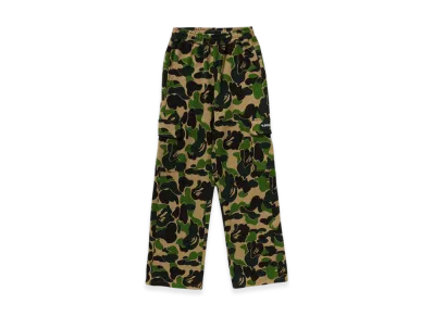 A BATHING APE Ladies Abc Camo A Bathing Ape Logo Straight Sweat Pants "Green"